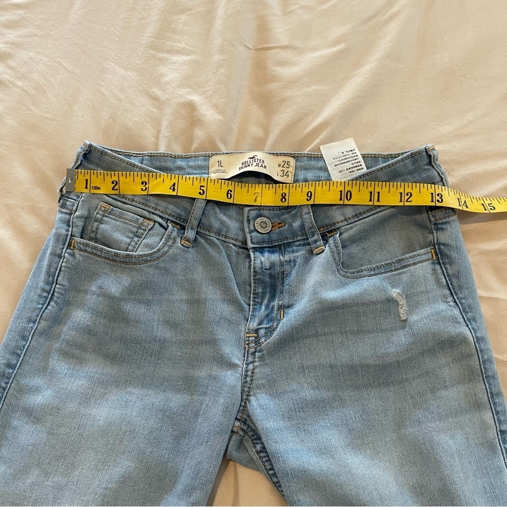Hollister Women's Sky Blue Skinny Leg Jeans Size 1L - Picture 3 of 6